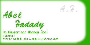 abel hadady business card